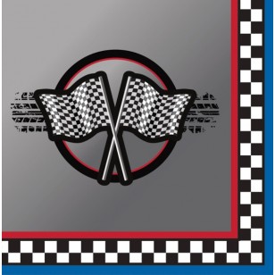 Racing Car Chequered Flag Party Napkins